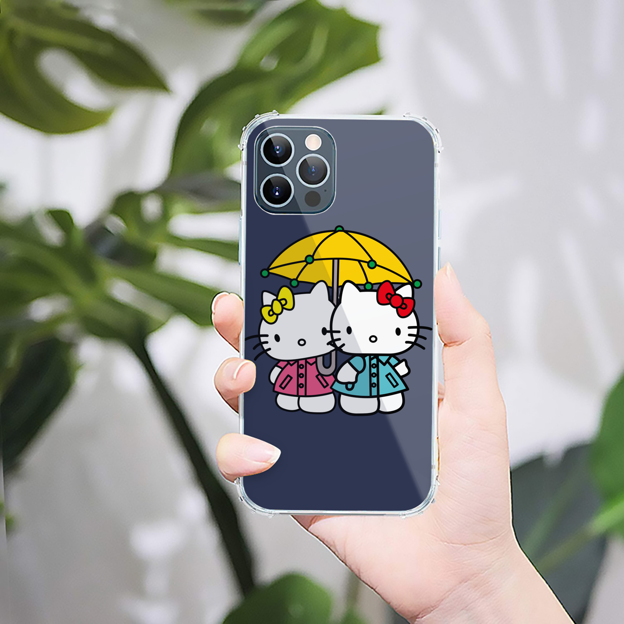 （画像用） Hello Kitty ハローキティ 【iPhone 12シリーズ対応】透明スマホケース（クリアソフトケース）